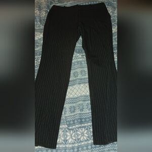 Worthington Womens Black Striped Dress Pants